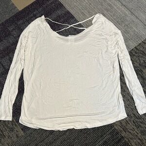 PINK Victoria's Secret white Relaxed Backless shirt